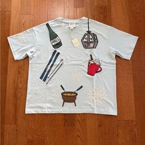 Free People Denim and Bone Dinner Party Tee